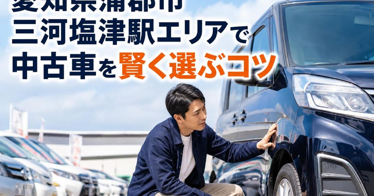 愛知県蒲郡市三河塩津駅エリアで中古車を賢く選ぶコツ